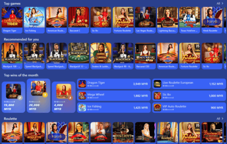 Live casino lobby on DK88 casino with dealer tables, limits, and stream-based game categories