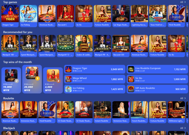 Meja live casino di laman Dashking88 dengan dealer langsung, had minimum maksimum dan kestabilan strim